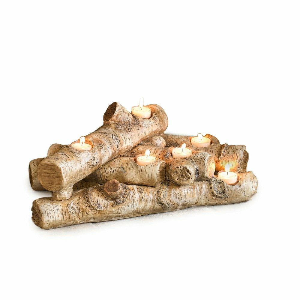 Logs Hearth Candle Holder | Plow & Hearth