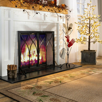 Small Winchester Fireplace Screen with Doors | Plow & Hearth
