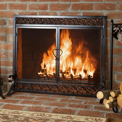 Small Scrollwork Fire Screen | Plow & Hearth