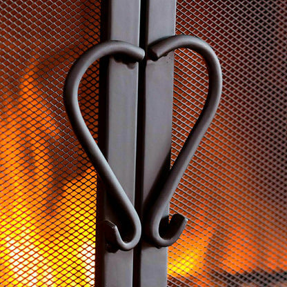 Large Cast Iron Scrollwork Fire Screen w/Doors | Plow & Hearth
