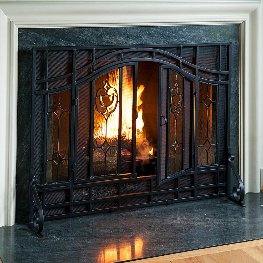 Floral Fireplace Screen | Plow & Hearth