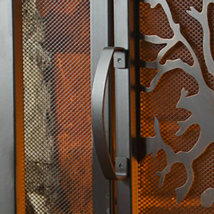 Large Tree of Life Fire Screen with Door | Plow & Hearth
