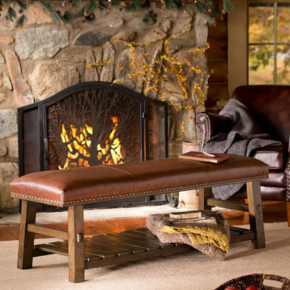 Large Tree of Life Fire Screen with Door | Plow & Hearth