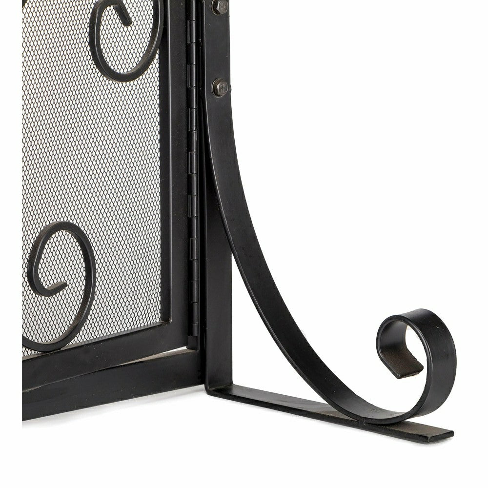 Small Crest Fireplace Screen With Doors | Plow & Hearth