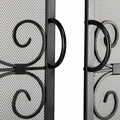 Small Crest Fireplace Screen With Doors | Plow & Hearth