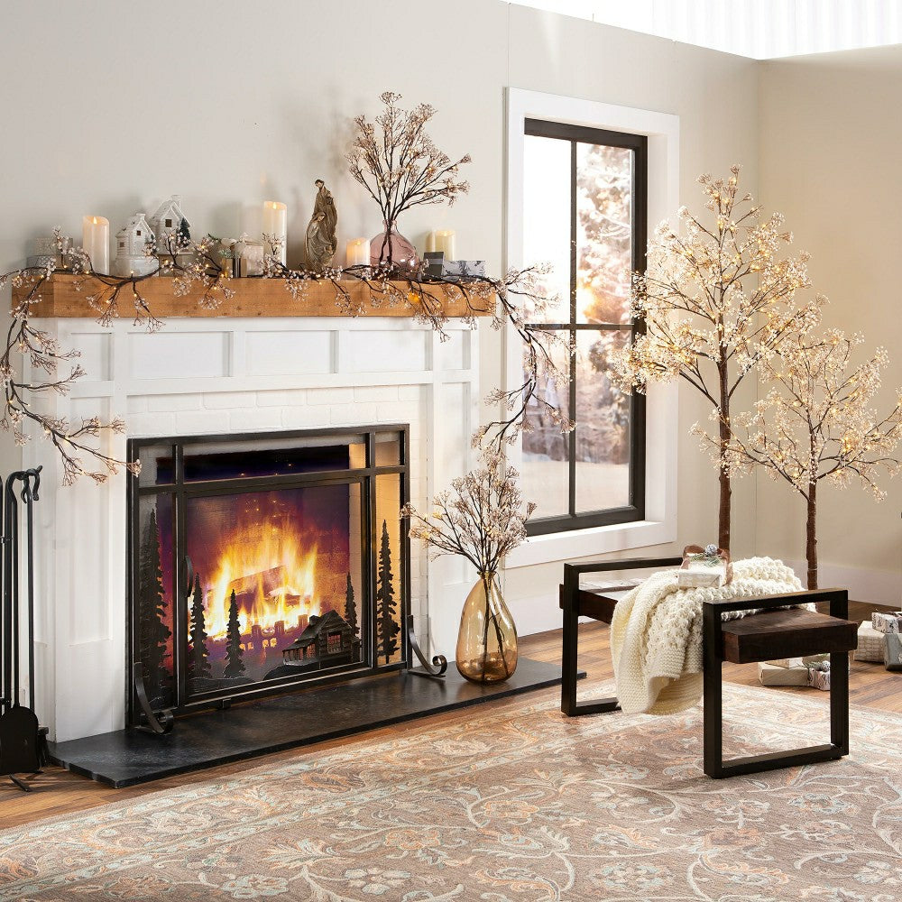 Mountain Cabin Fire Screen | Plow & Hearth