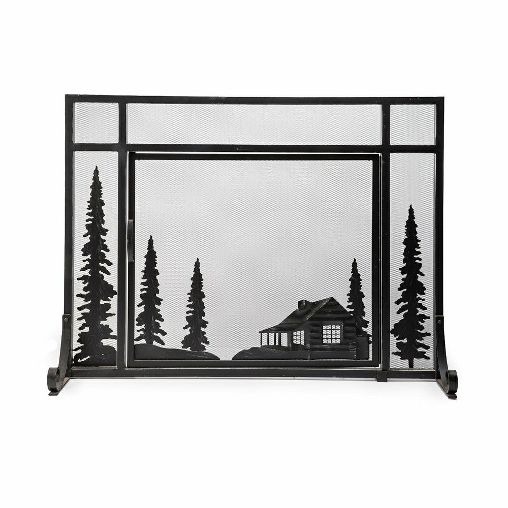 Mountain Cabin Fire Screen | Plow & Hearth