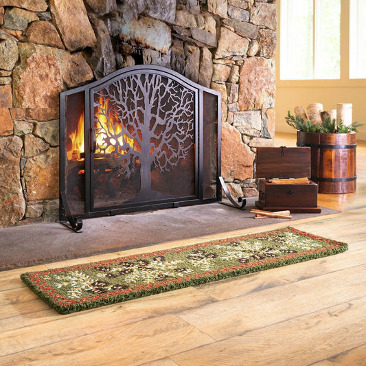 Small Tree of Life Fire Screen with Door | Plow & Hearth