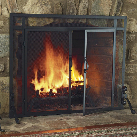 Steel Flat Guard Screen| Fireplace Screens | Plow & Hearth