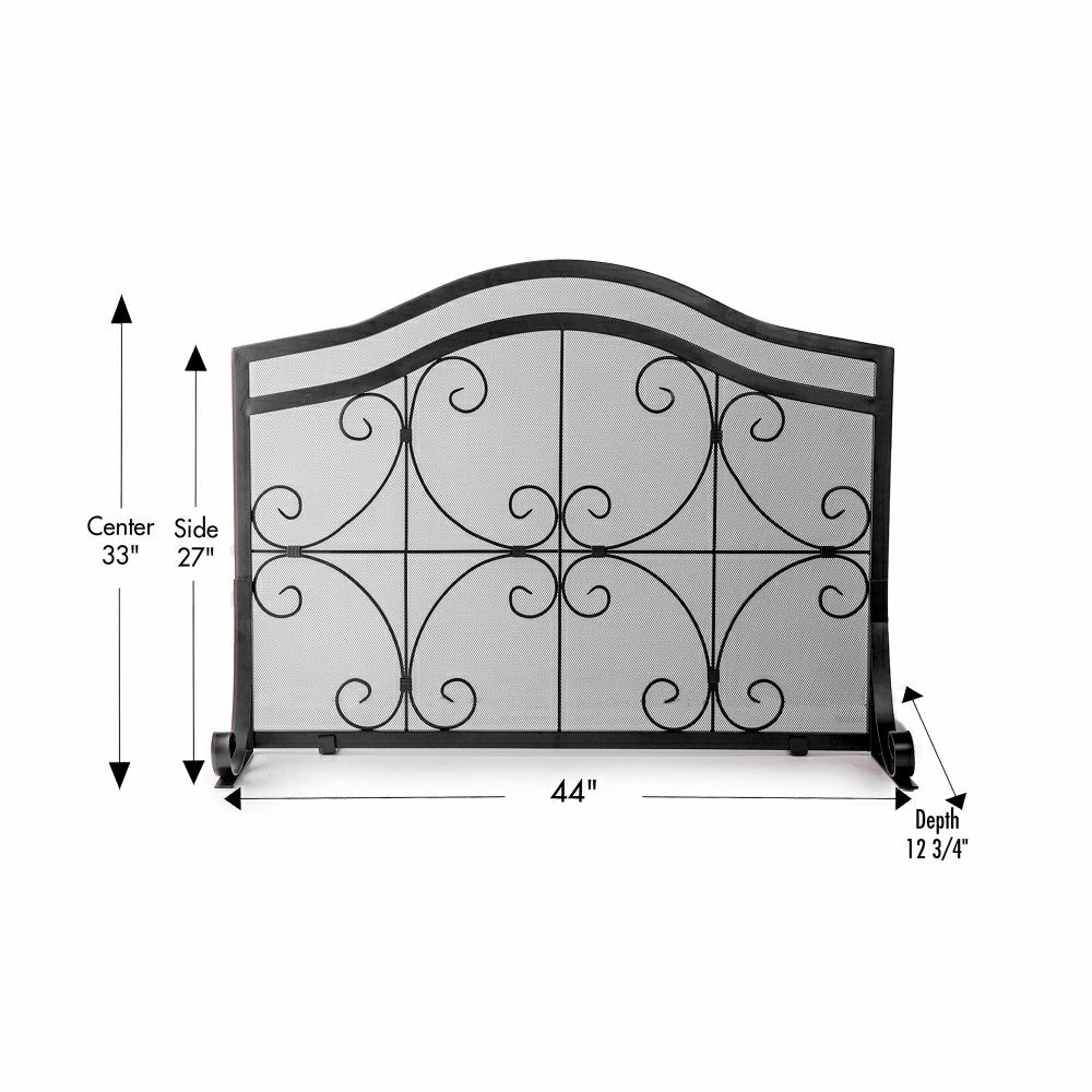 Large Crest Flat Guard Fireplace Screen | Plow & Hearth