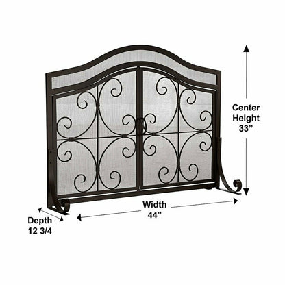 Large Crest Flat Guard Fireplace Screen | Plow & Hearth
