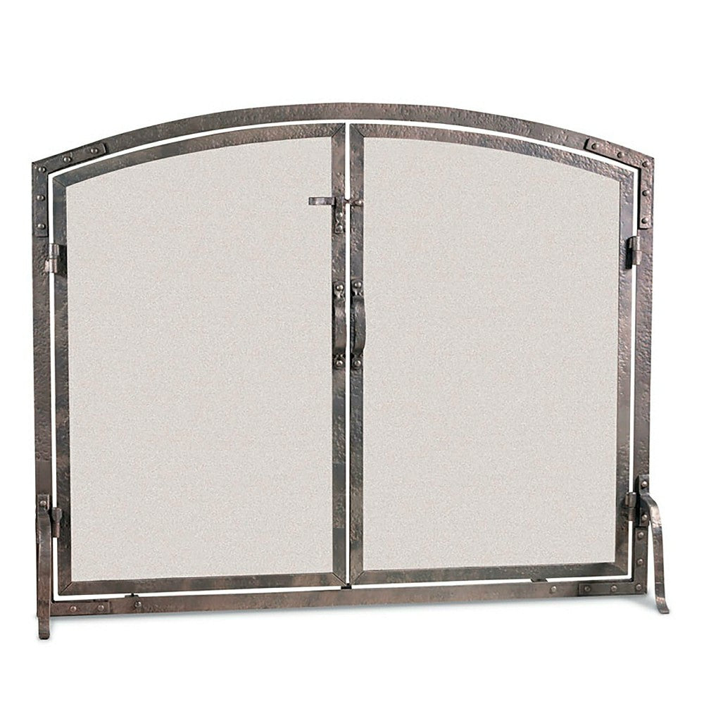 Old World Forged Iron Arched Door Fireplace Screen | Plow & Hearth