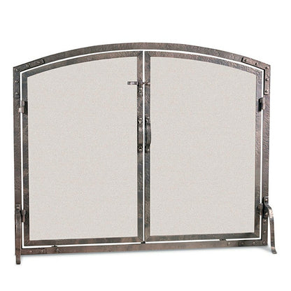 Old World Forged Iron Arched Door Fireplace Screen | Plow & Hearth