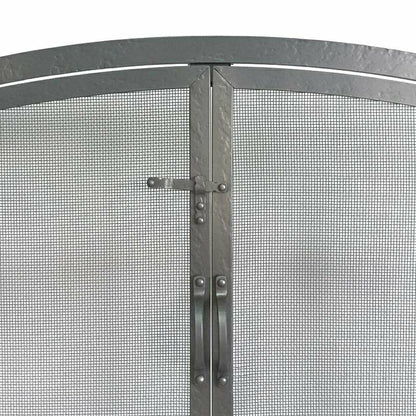 Old World Forged Iron Arched Door Fireplace Screen | Plow & Hearth