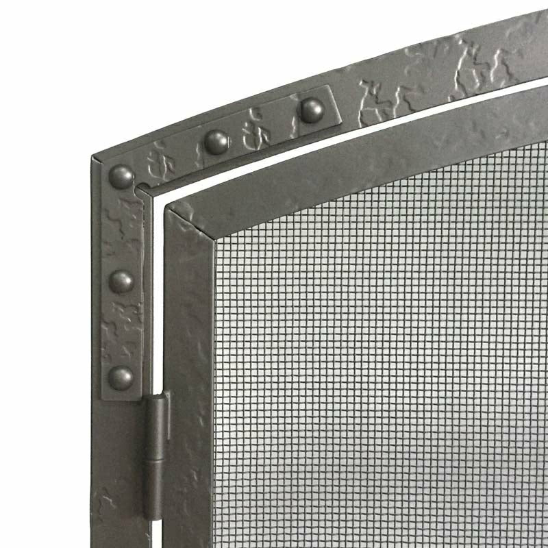 Old World Forged Iron Arched Door Fireplace Screen | Plow & Hearth