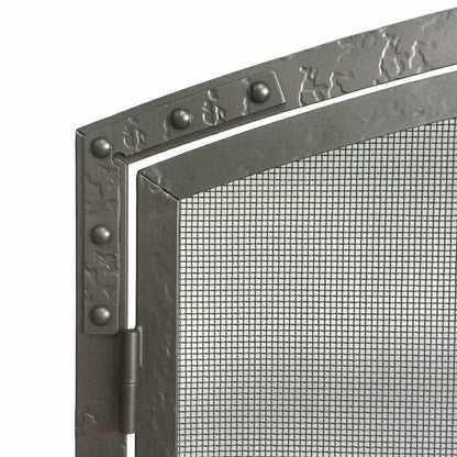 Old World Forged Iron Arched Door Fireplace Screen | Plow & Hearth