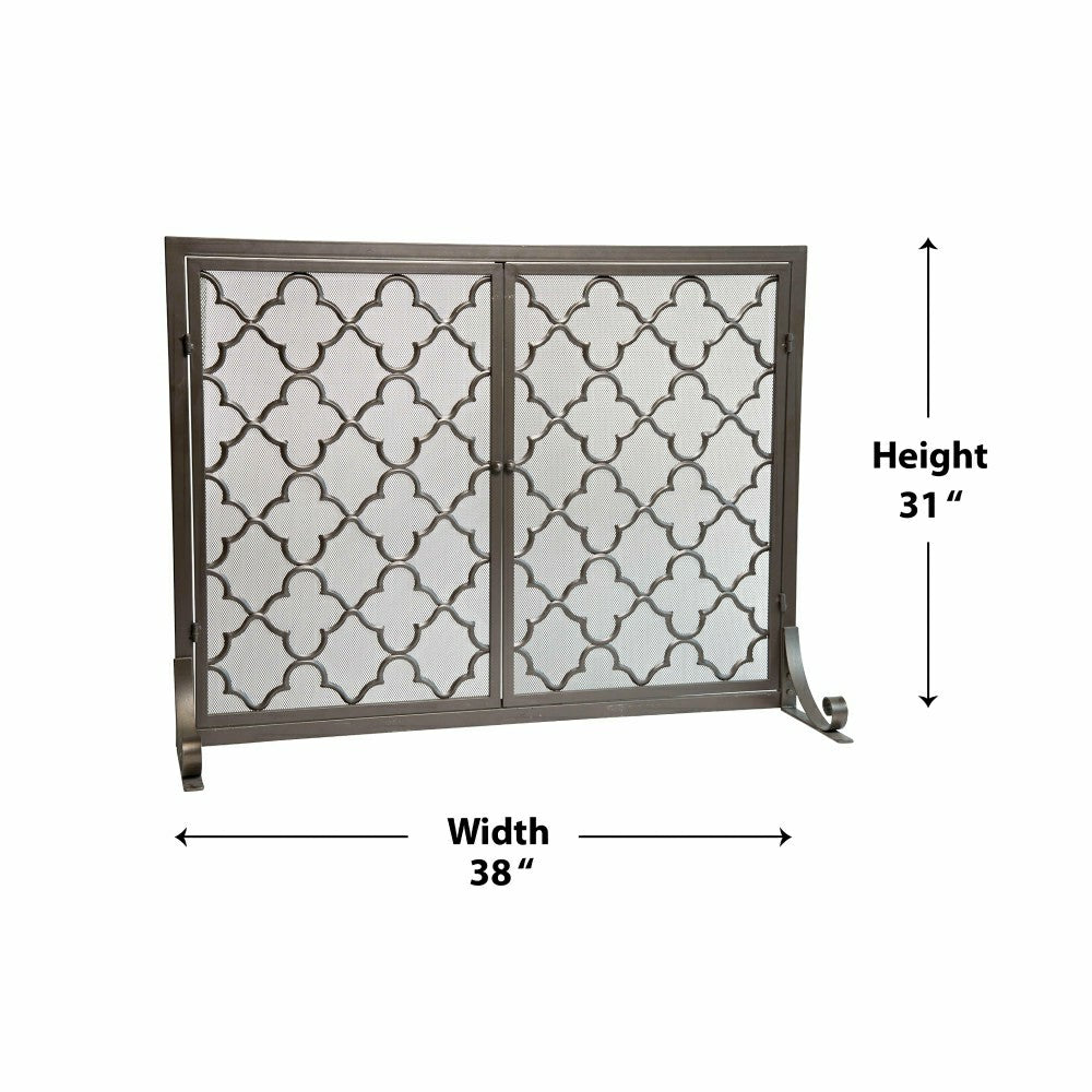 Large Geometric Screen W/Doors | Plow & Hearth