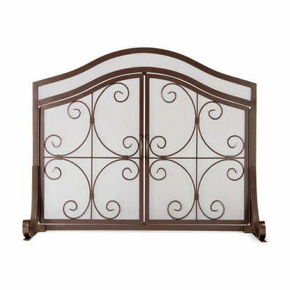 Large Crest Flat Guard Fireplace Screen | Plow & Hearth