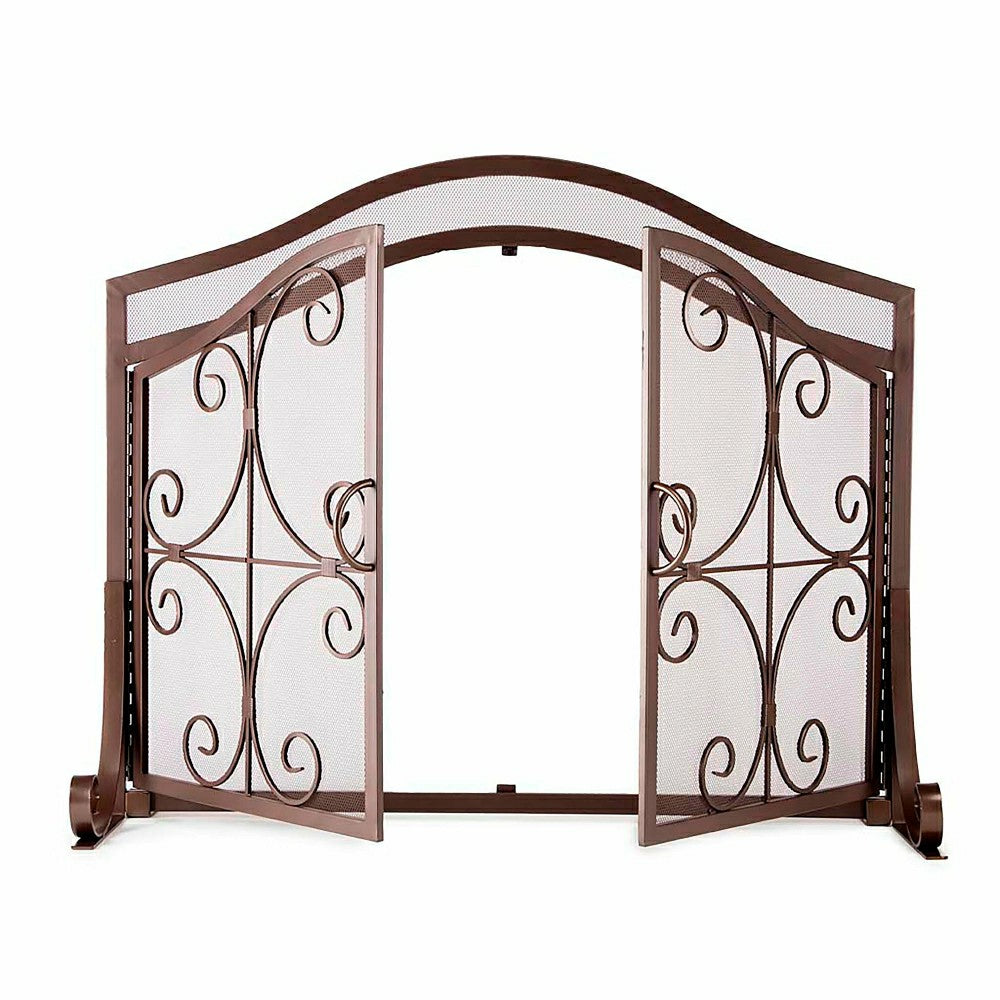 Large Crest Flat Guard Fireplace Screen | Plow & Hearth