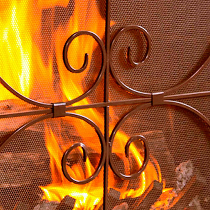Large Crest Flat Guard Fireplace Screen | Plow & Hearth