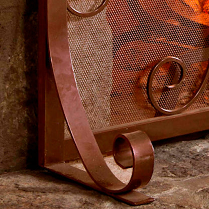 Large Crest Flat Guard Fireplace Screen | Plow & Hearth
