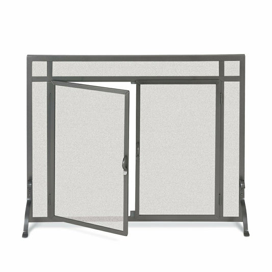 Large Custom Fireplace Screen, Flat Guard with Straight Doors | Plow & Hearth