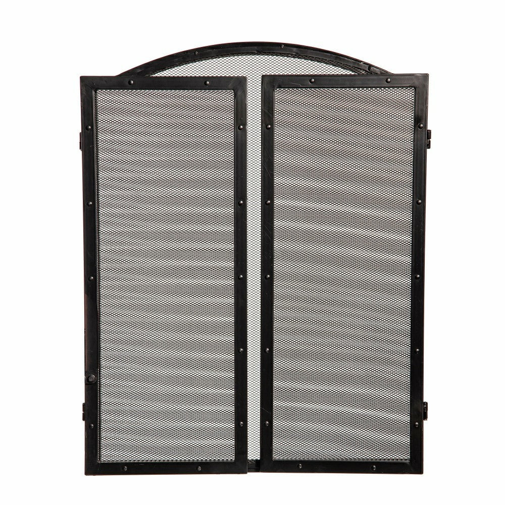 Fortuna Tri-Fold Fireplace Screen | Plow & Hearth