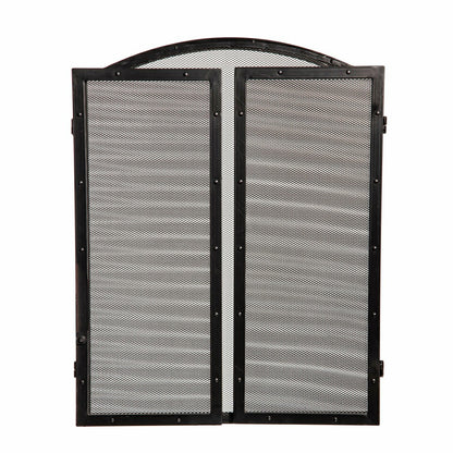 Fortuna Tri-Fold Fireplace Screen | Plow & Hearth