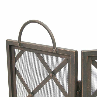 Iron Weave Tri Panel Screen | Plow & Hearth