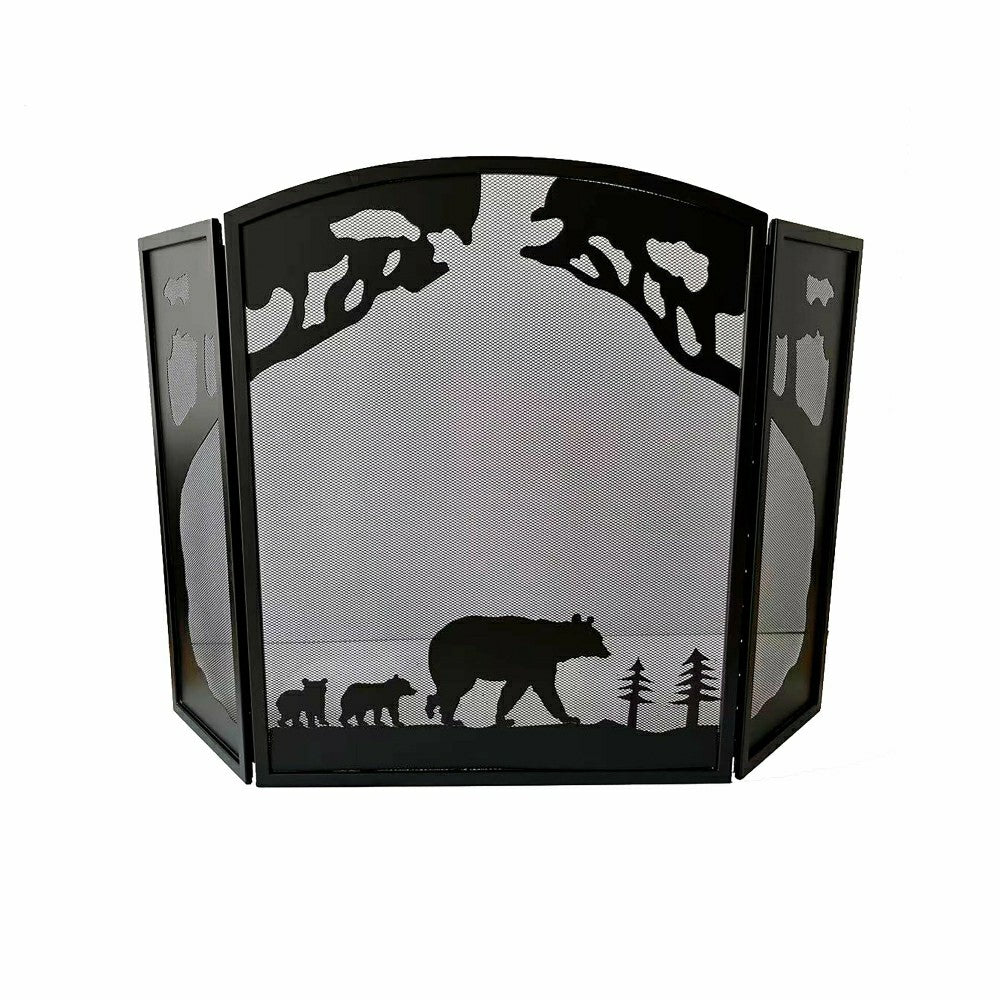 Tri-Fold Bear Firescreen | Plow & Hearth