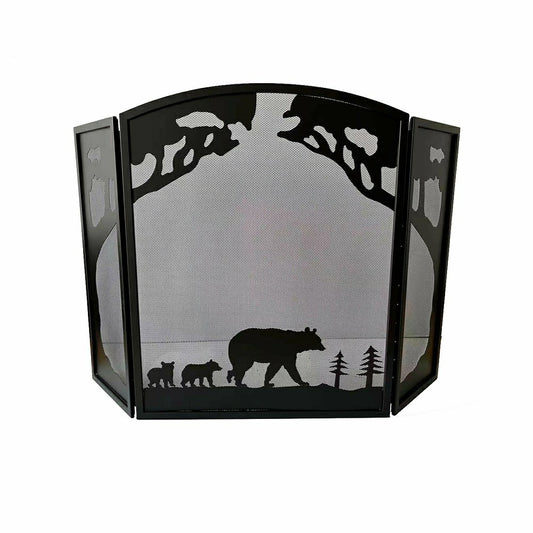Tri-Fold Bear Firescreen | Plow & Hearth