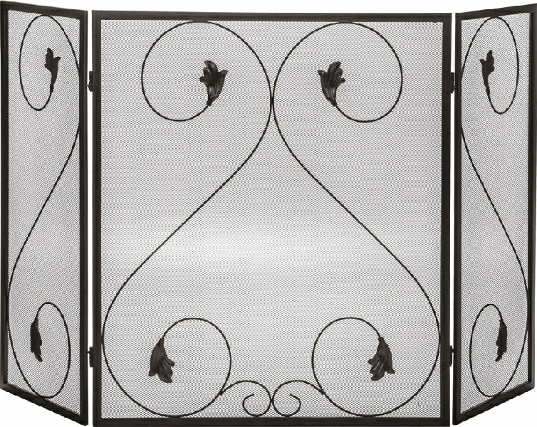 3 Fold Screen, Leaf & Scroll Design | Plow & Hearth