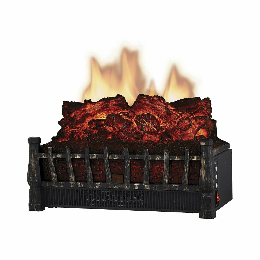 Rustic Electric Log Set with Projector & Heater | Plow & Hearth