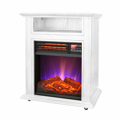 Crestview Mobile Quartz Fireplace Heater on Castors | Plow & Hearth