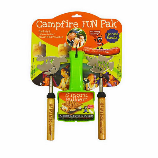 Campfire Fun Pak with Roasting Sticks and S'More Builder | Plow & Hearth