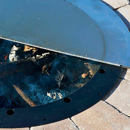 Heavy-Duty Stainless Steel Round Fire Pit Cover | Plow & Hearth