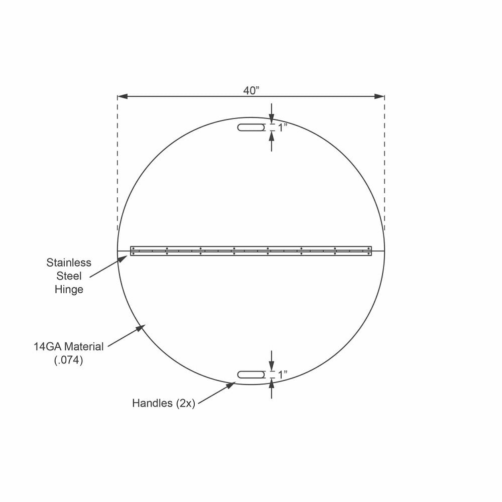 Heavy-Duty Stainless Steel Round Fire Pit Cover | Plow & Hearth