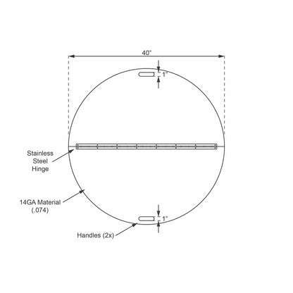 Heavy-Duty Stainless Steel Round Fire Pit Cover | Plow & Hearth