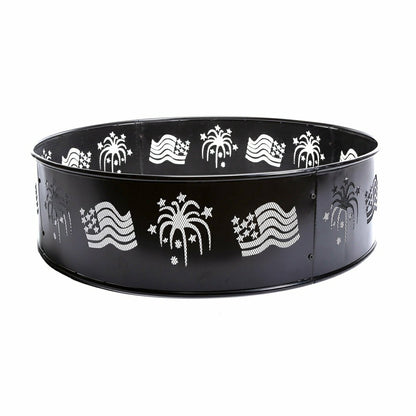 Flags and Fireworks Metal Fire Ring | Plow & Hearth