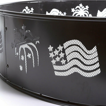 Flags and Fireworks Metal Fire Ring | Plow & Hearth