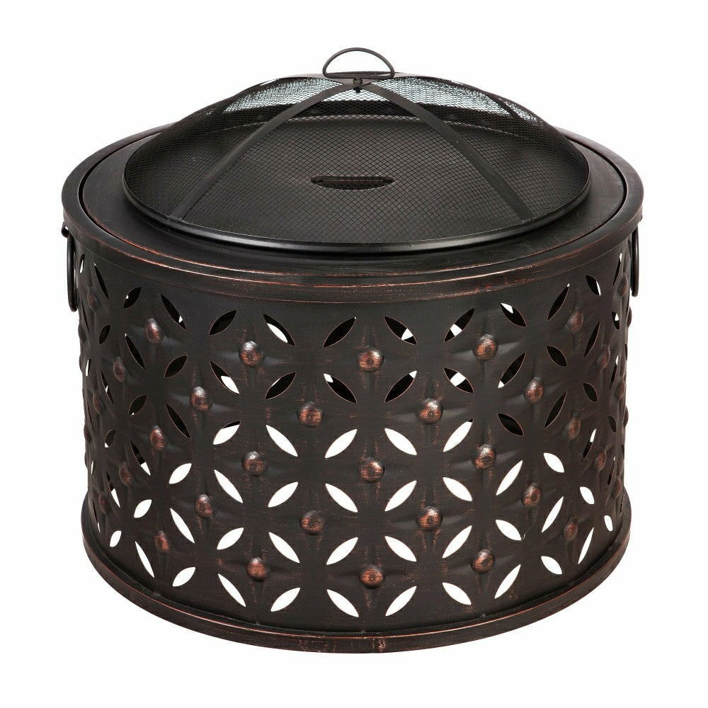 Cylinder Lattice Fire Pit | Plow & Hearth