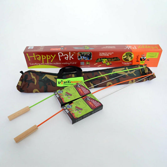 3-Piece Campfire Cooking Fishing Rod Roasters with Camo Bag Set | Plow & Hearth