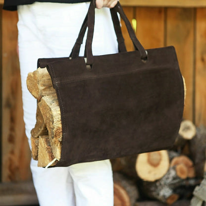 Suede Log Carriers | Plow & Hearth