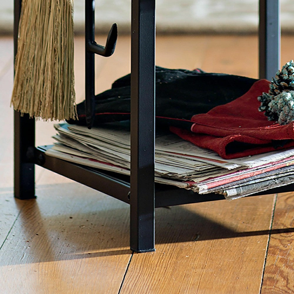 Wood Rack With Tools | Plow & Hearth