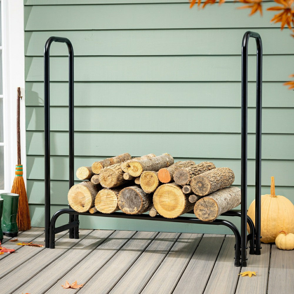 4' Steel Wood Log Rack | Plow & Hearth