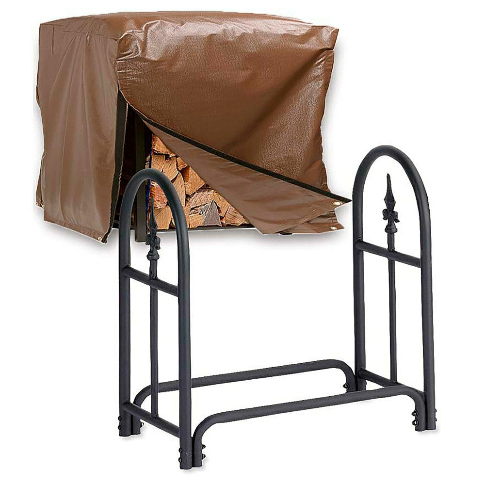 Small Decorative Heavy-Duty Steel Wood Rack | Plow & Hearth