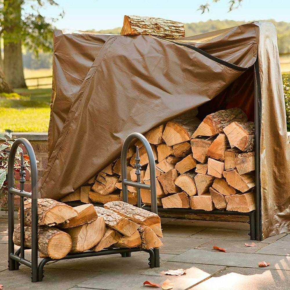 Small Decorative Heavy-Duty Steel Wood Rack | Plow & Hearth