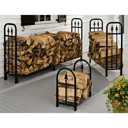 Small Decorative Heavy-Duty Steel Wood Rack | Plow & Hearth