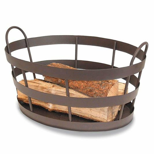 Wrought Iron Craftsman Shaker-Style Indoor/Outdoor Log Bin | Plow & Hearth