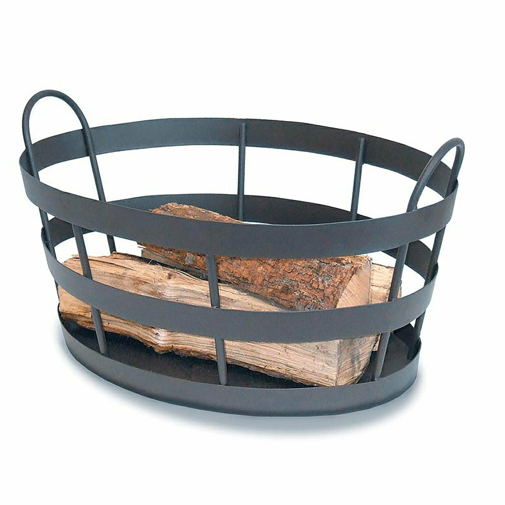 Wrought Iron Craftsman Shaker-Style Indoor/Outdoor Log Bin | Plow & Hearth